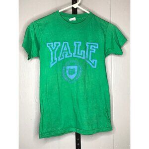 Vintage 70s Yale Shirt School XS/SM Green Short Sleeve College T Shirt Baby Tee